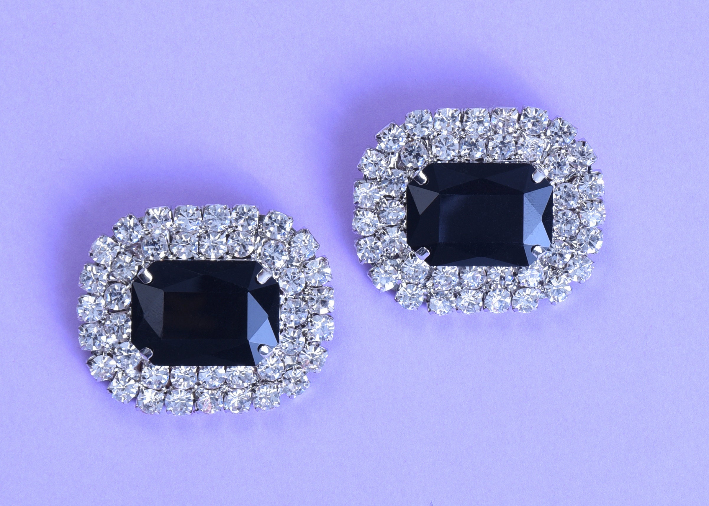 Crystal Semi-Circle Bridal Shoe Clips