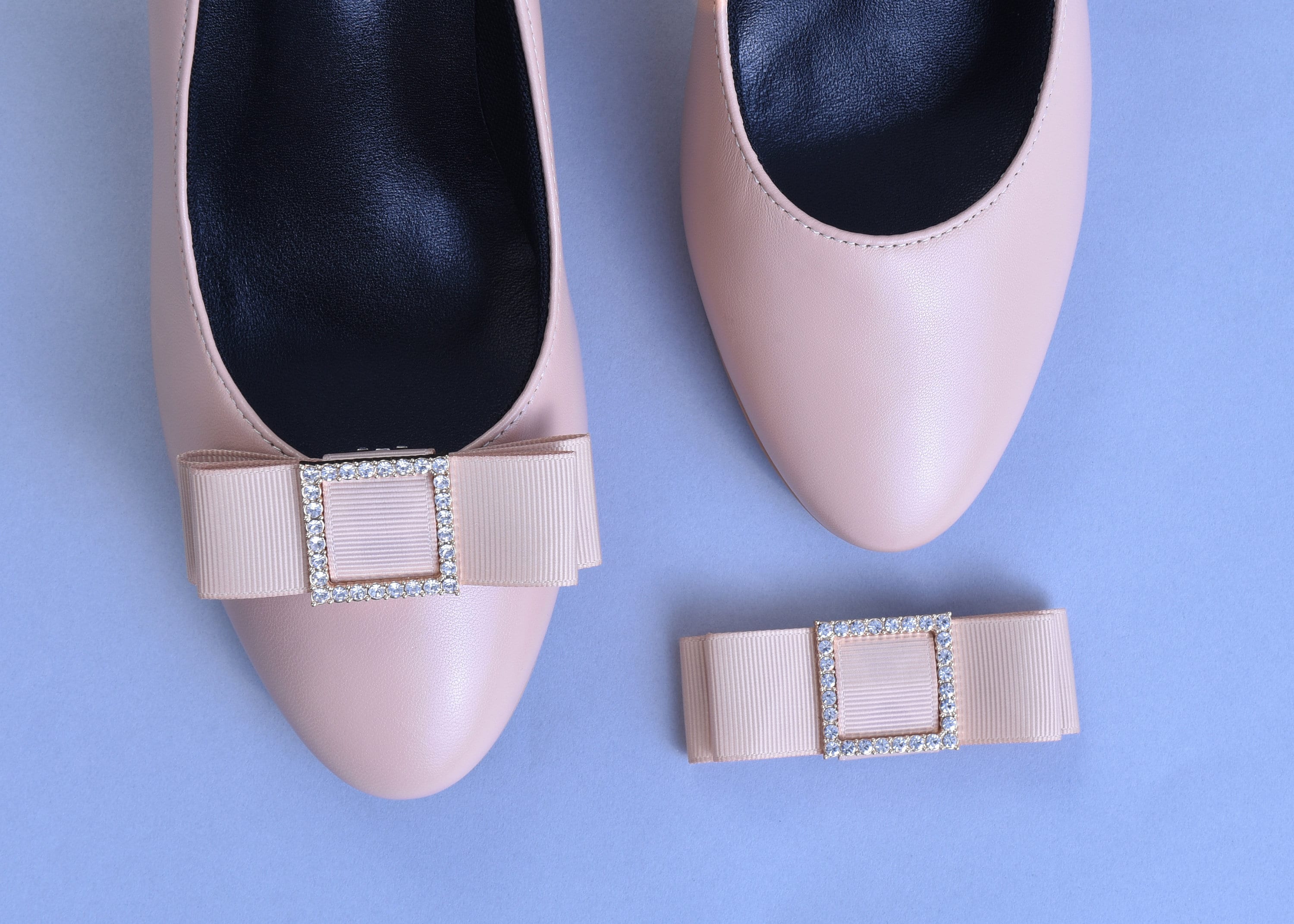 Rhinestone Shoe Clips With Satin Bow Etsy Denmark