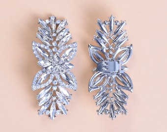 Clips voor bruidsschoenen met strass bloemen