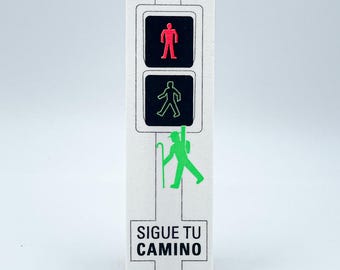 Bookmark - Screen printed on semi-rigid textile panel. Camino de Santiago Collection ref.: Follow your path bookmark