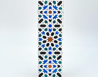 Bookmark - Screen printed on semi-rigid textile panel. Seville Collection ref.: Triana Ceramics