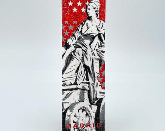 Bookmark - Screen printed on semi-rigid textile panel. Spanish Cities Collection ref.: Madrid