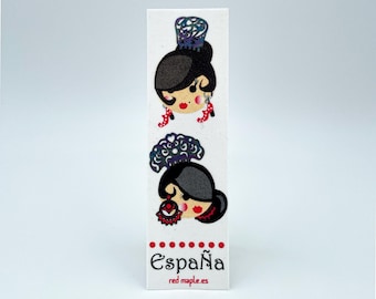 Bookmark - Screen printed on semi-rigid textile panel. Spain Cities Collection ref.: Guitar Spain