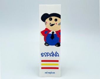 Bookmark - Screen printed on semi-rigid textile panel. Spanish Cities Collection ref.: Torero España