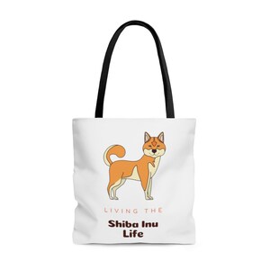 Shiba Inu Tote Bag| Living the Life | Shiba Inu Gift