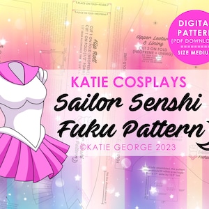 Sailor Senshi Fuku Costume Pattern for Cosplay SIZE MEDIUM ONLY - Digital Download (Updated 2023)