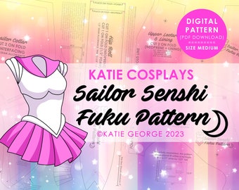 Sailor Senshi Fuku Costume Pattern for Cosplay SIZE MEDIUM ONLY - Digital Download (Updated 2023)