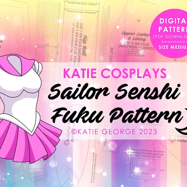Sailor Senshi Fuku Kostüm Schnittmuster für Cosplay SIZE MEDIUM ONLY - Digital Download (aktualisiert 2023)