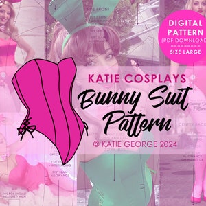 Bunny Suit Sewing Pattern for Cosplay Costume SIZE LARGE ONLY - Digital Download