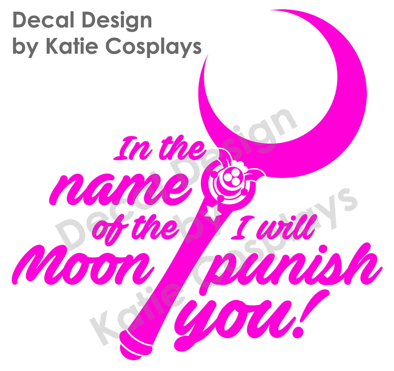 In the Name of the Moon I Will Punish You Sailor Moon Decal - Etsy - In The Name Of The Moon Ill Punish You