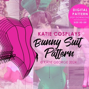 Bunny Suit Sewing Pattern for Cosplay Costume SIZE XS-3X - Digital Download