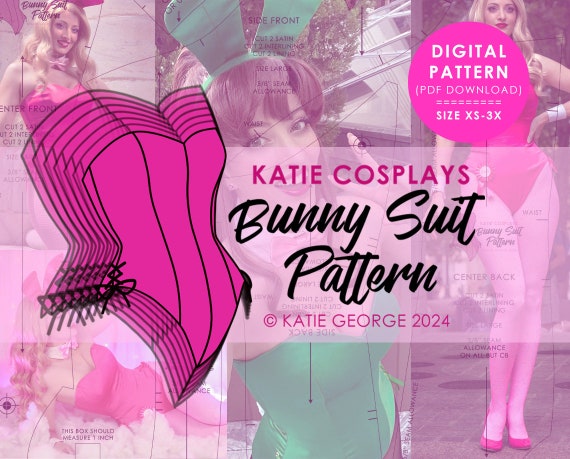 Bunny Suit Sewing Pattern for Cosplay Costume SIZE XS-3X - Digital Download