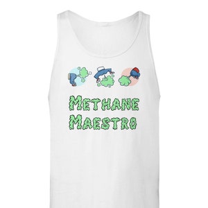 Methane Maestro Fart King Father&#39;s Day Mother&#39;s Day Christmas Birthday Present Gift Tee Shirt  Vest Premium Unisex Tank Top