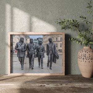 The Beatles Statue. Liverpool Pier Head. Fab 4 Music Lennon McCartney Harrison Starr Mersey Imagine Liverpool Digital Download. Wall Art