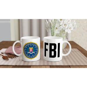Federal Bureau Of Investigation FBI Police Law Enforcement White 11oz Ceramic Mug