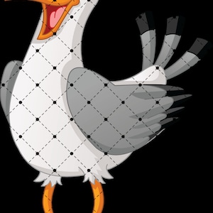 Dibujo de dibujos animados de gaviota sonriente PNG para impresión de sublimación o uso comercial solo descarga digital