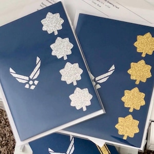 US Air Force Grußkarte (Offizier Rangmuster - Maj, Lt Col, Colonel)