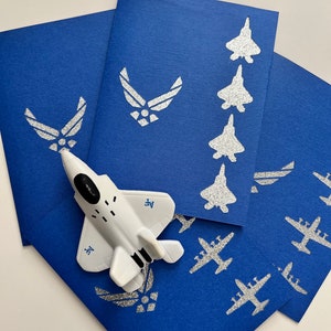 US Air Force Grußkarte (Kampfflugzeug Motiv)