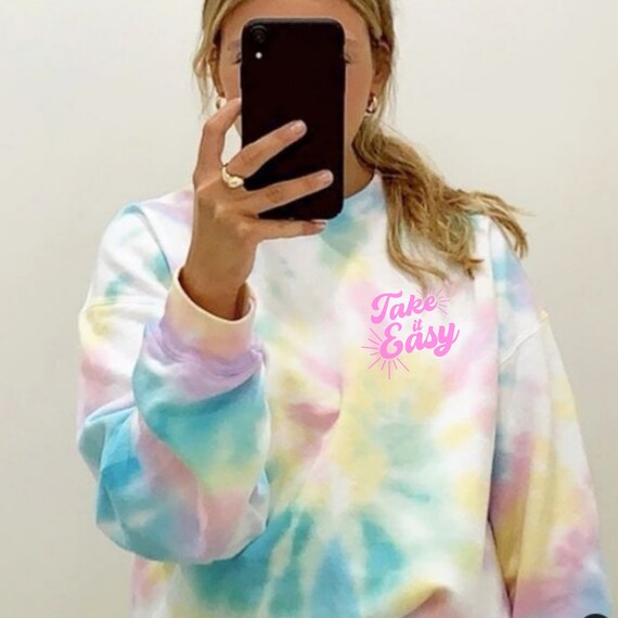 tie dye sweater pastel