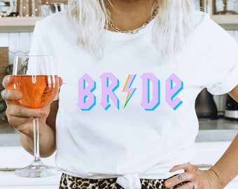 90s BRIDE & BRIDESMAID Rock T Shirts | Bachelorette Swag | Bride Tribe | Bachelorette Party | 90s Style TShirt | Rock and Roll Bride