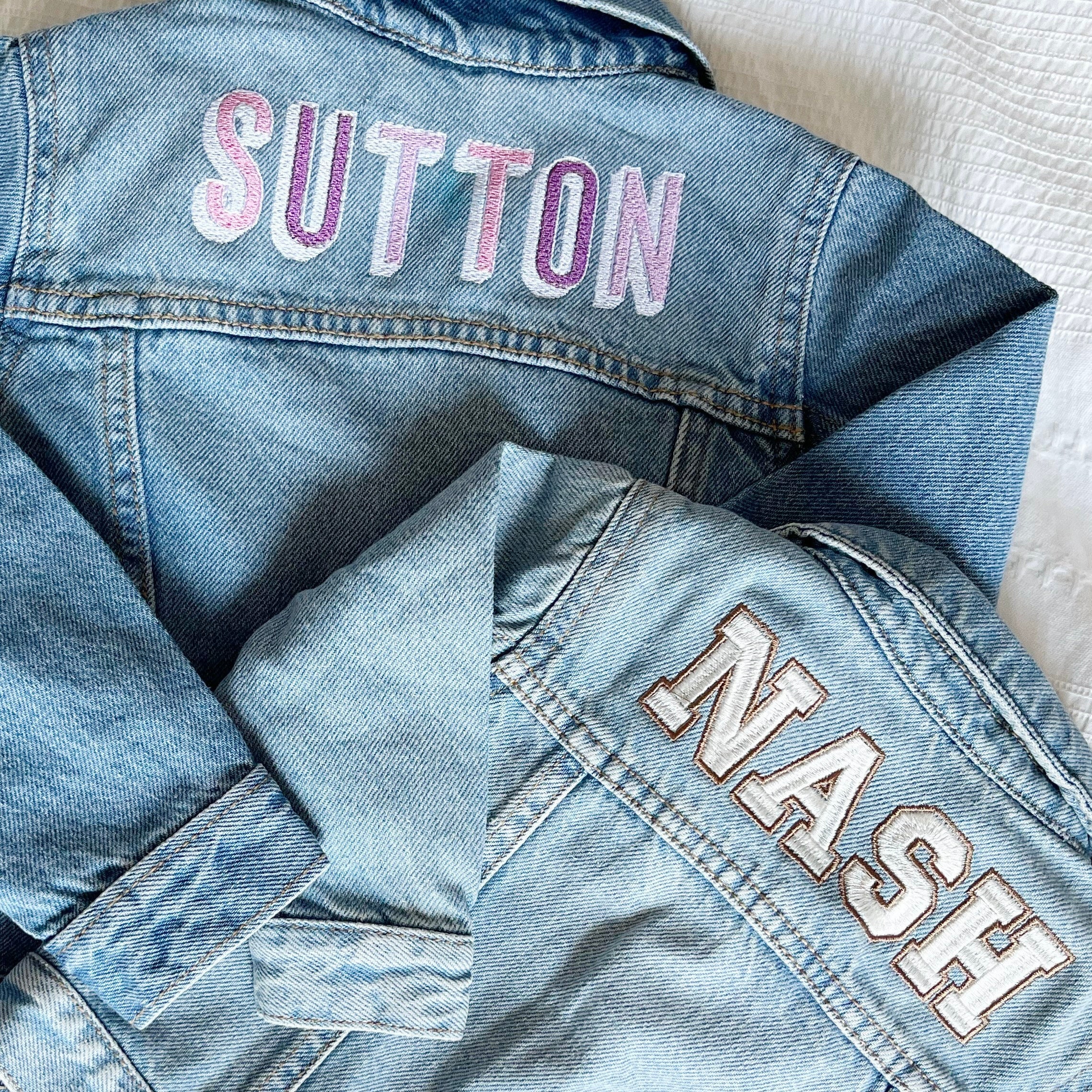 Personalized French Fry Sequin Toddler Custom Denim Jacket - Indigo –  itsmypartykids