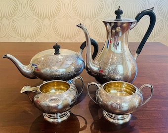BIRKS STERLING SILVER Tea Service - Teapot, Coffee Pot, Creamer and Sugar Bowl