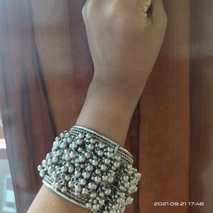 GHUNGROO KADA & RING, Oxidized Jewellery, German Silver, Indian Oxidized Bangle Kada, Bracelet For Women, Oxidized Bangles, gift for her