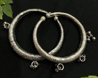 Hand Kada Bracelet Indian silver look alike kada Adjustable hand bracelet Pair Ethnic Traditional jewellery Hippie jewellery gift for her