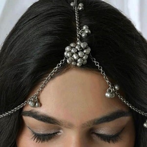 Meilleur Matha Patti oxydé, bijoux de cheveux de mariée pour chaque occasion, Mathapatti de style Mangtika, bijoux de mariée, bijoux de front pour femmes image 1