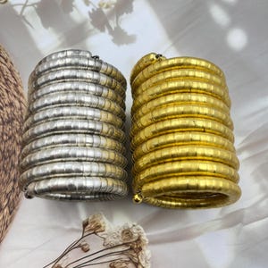 Oxidized Antique Indian Beautiful Gold and Silver Bangle Set Silver Plated Unique bangle for Women German Silver Boho Wedding Jewelry