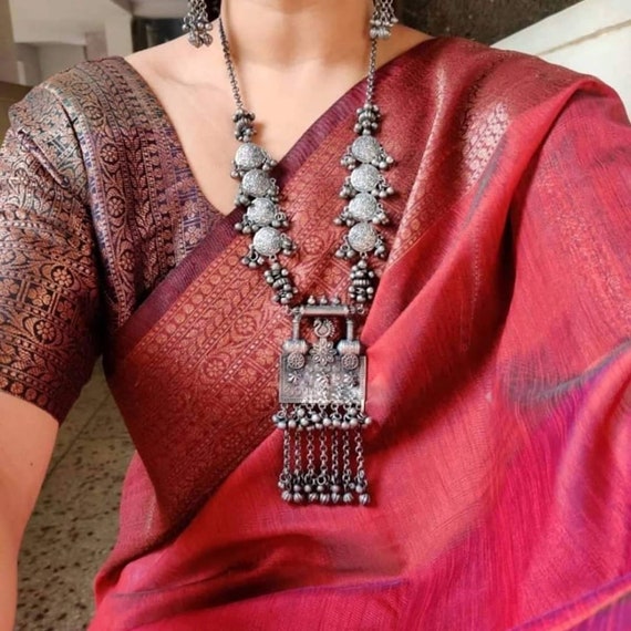 Oxidized cheap necklace set
