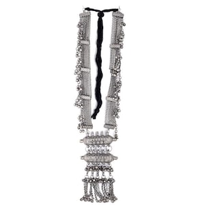 Afghani Indian Style Long Necklace With Pendant | Boho Tribal Ethnic Oxidized Jewelry | Oxidized Jewelry Necklace | German Silver Necklace