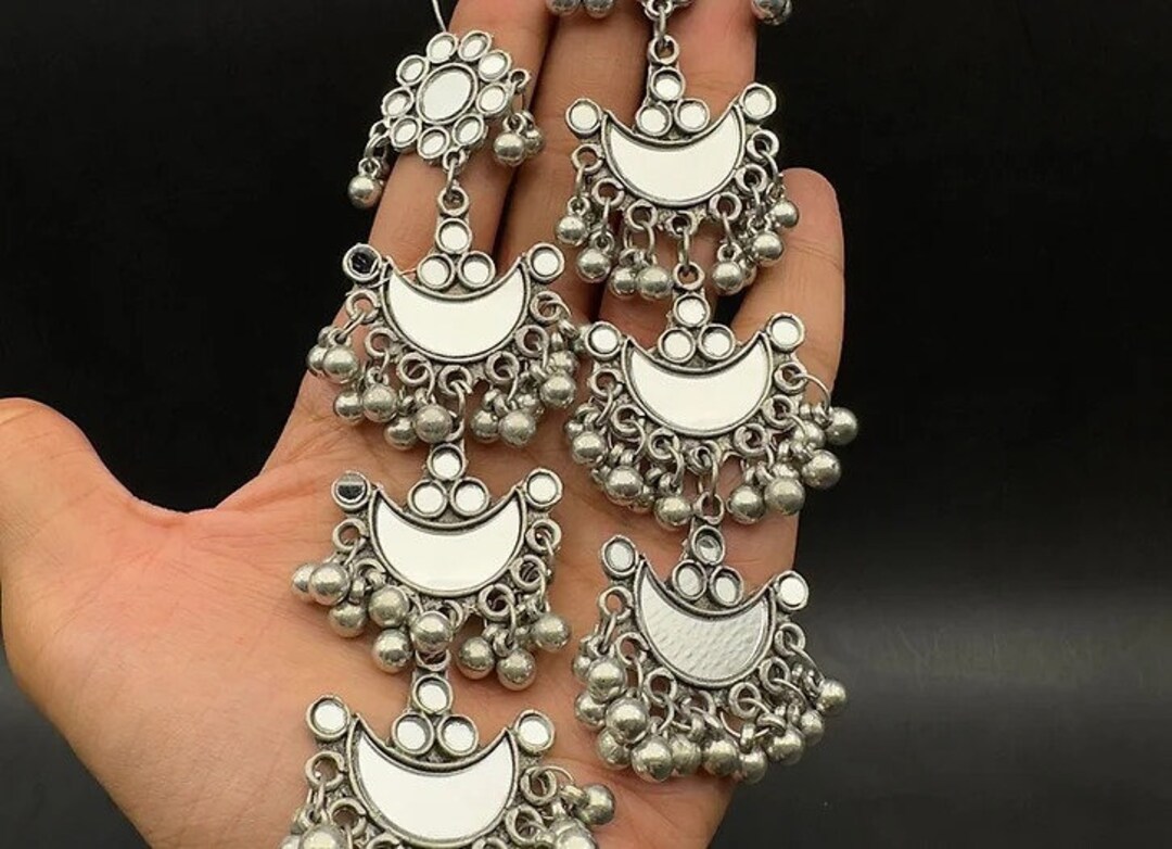 Afghani mirror deals earrings