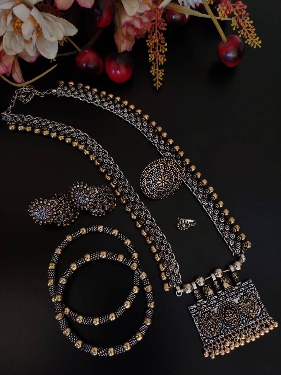 Oxidised jewellery on sale online shopping