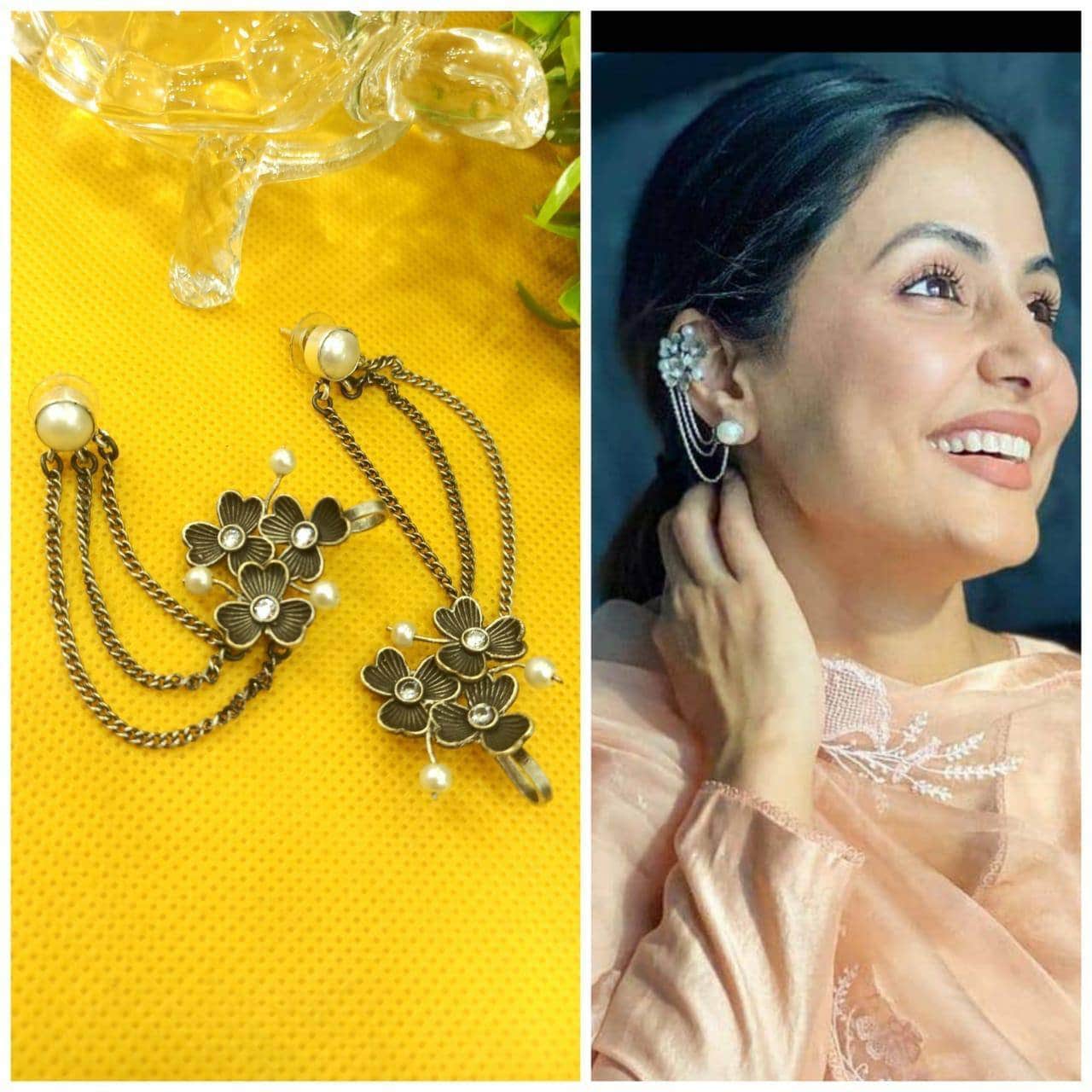 Bugadi Earrings Bollywood Celebrity Earrings Hina Khan - Etsy