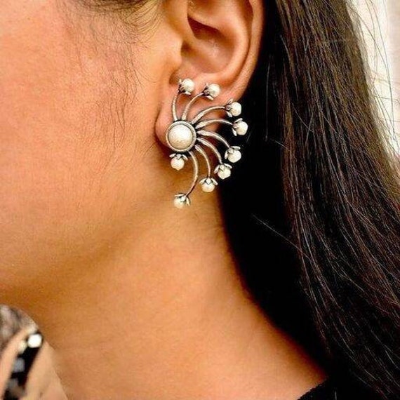 Buy indian earrings peacock kundan pearl earrings bollywood jhumka earrings