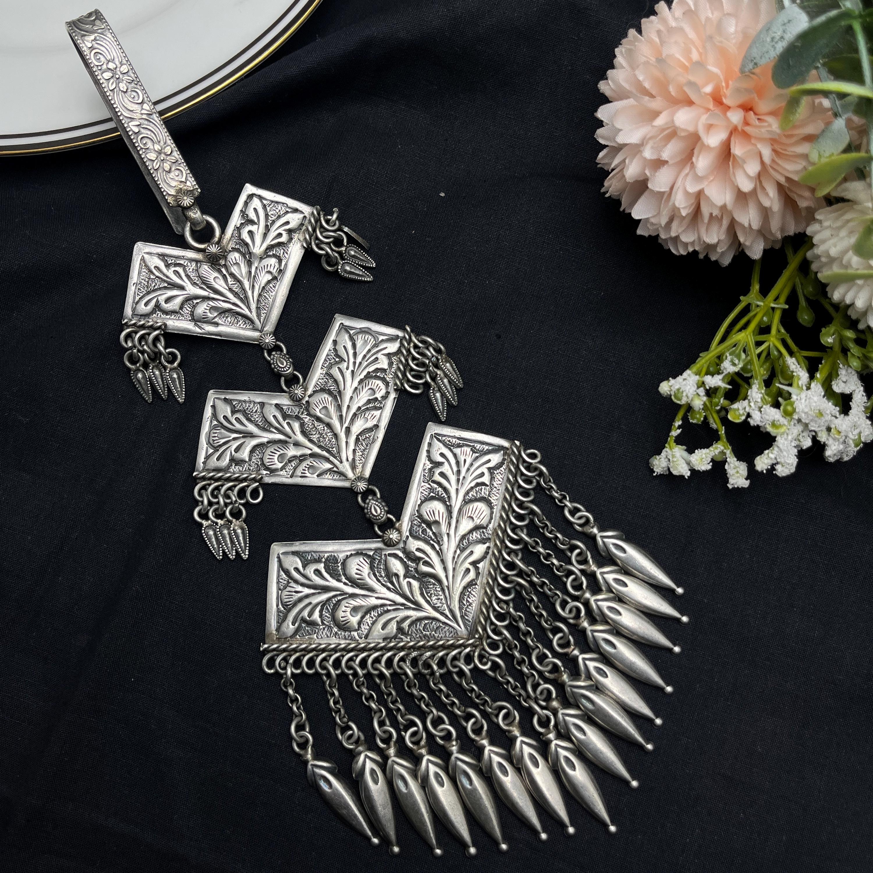 Vintage Tribal Kamar Kandora, Oxidized Silver Chabi Challa, Indian ...