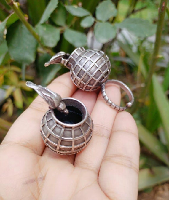 Hot Selling Thirsty Crow Ring German Silver Big Designer Oxidised Cocktail Ring Indian Ethnic Traditional Oxidized Ring Jewelry for Women