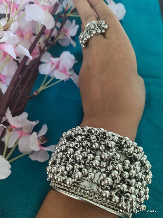 Buy Oxidized Ghungroo Kada Bangle Bracelet for Girls and Women 1631 Online  at desertcartINDIA