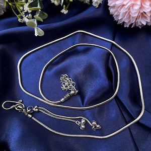 Oxidized Silver Kamarbandh Waist Chain | Tribal Belly Chain | Adjustable Ethnic Hip Belt | Boho Indian Waist Jewelry | Festival Jewelry kamarpatta