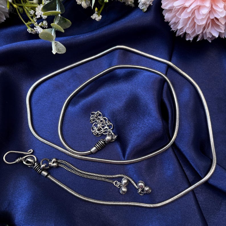Oxidized Silver Kamarbandh Waist Chain | Tribal Belly Chain | Adjustable Ethnic Hip Belt | Boho Indian Waist Jewelry | Festival Jewelry kamarpatta