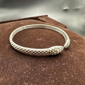 Snake Arm Cuff Bracelet | Boho Tribal Armlet | Adjustable Oxidized Silver Upper Arm Snake Jewelry | Festival or Belly Dance Accessory