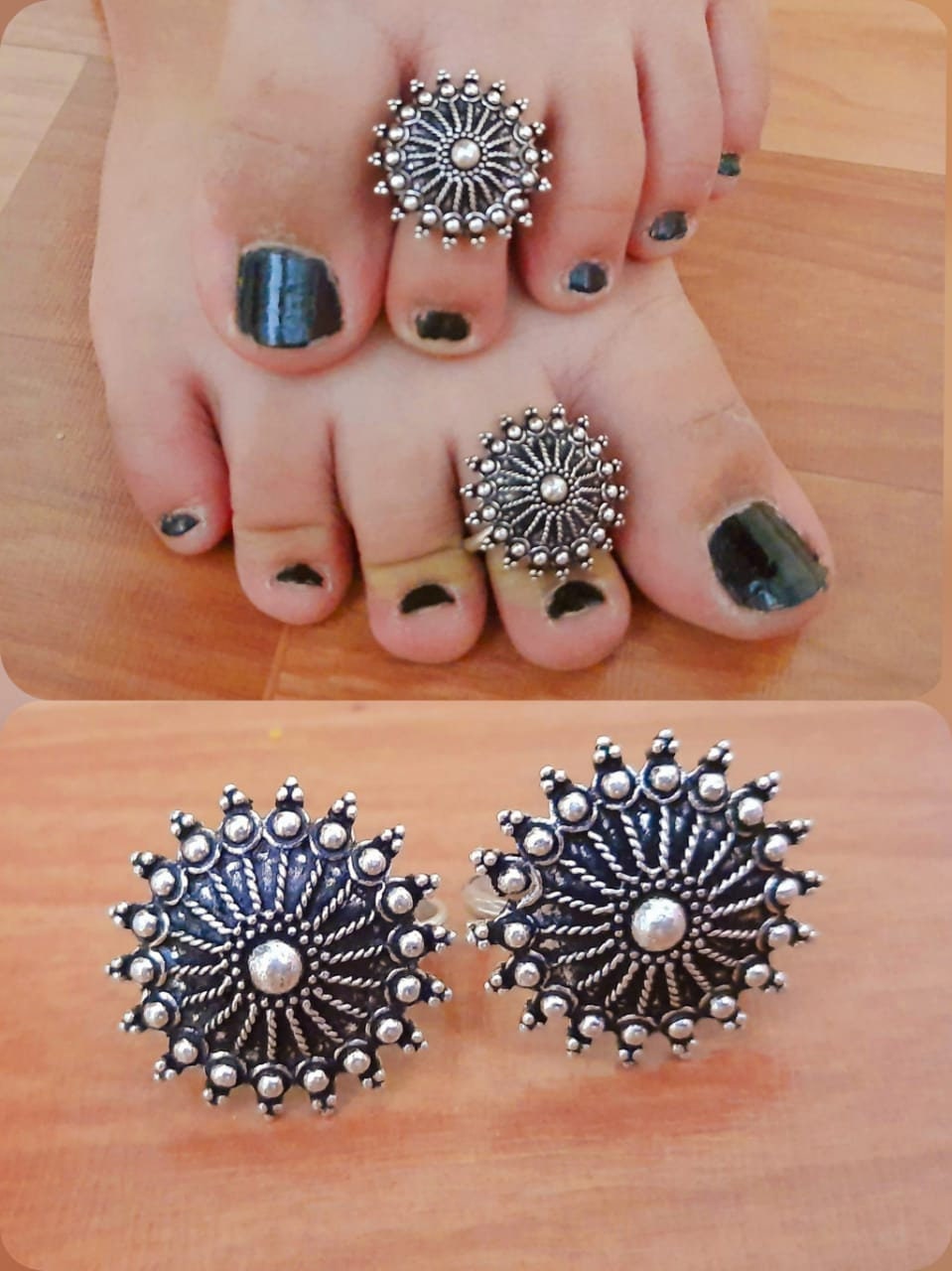 Buy leaf silver toe rings adjustable toe rings pair indian bichiya real  silver