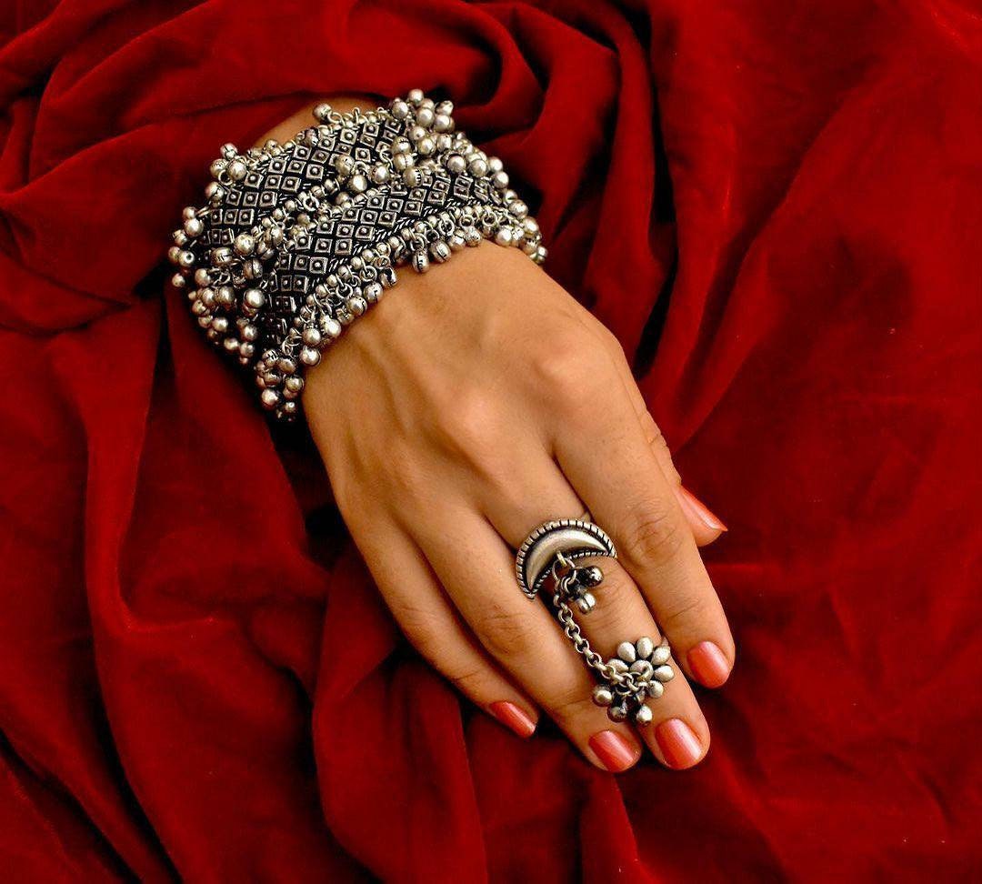 Oxidized ring sale bracelet