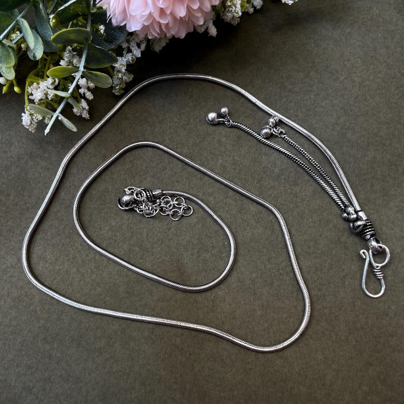 Oxidized Silver Kamarbandh Waist Chain | Tribal Belly Chain | Adjustable Ethnic Hip Belt | Boho Indian Waist Jewelry | Festival Jewelry kamarpatta