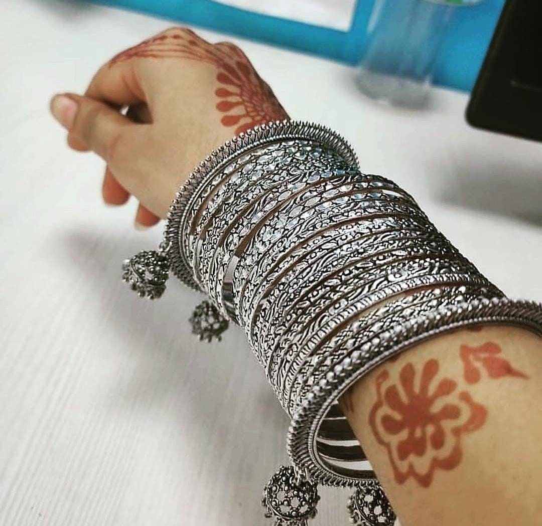 Oxidised bangles price discount