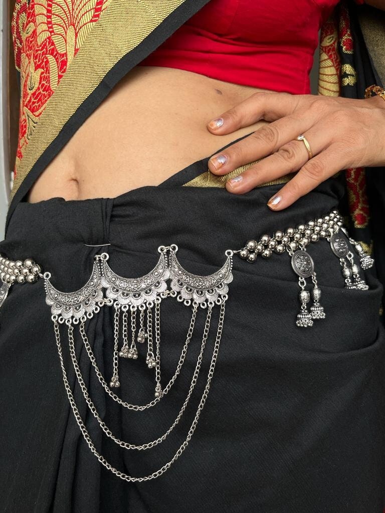 High Quality Antique Gold Plated Pink Stones & Pearls Lakshmi Design Motifs  Saree Waist Belt Adjustable Kamarbandindian Traditional Jewelry 