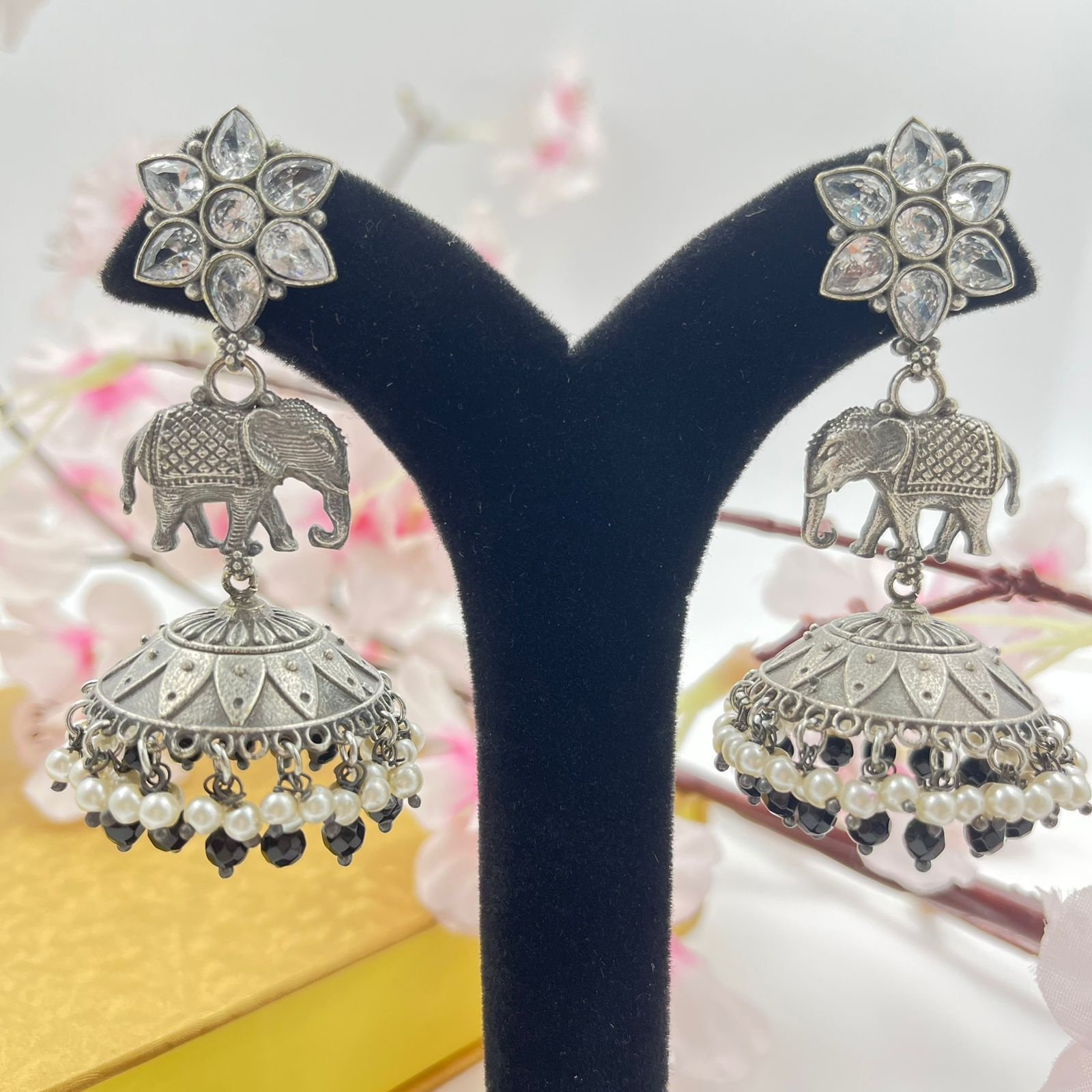 Boucles D'oreilles Oxydées éléphant Bijoux Indiens Bollywood