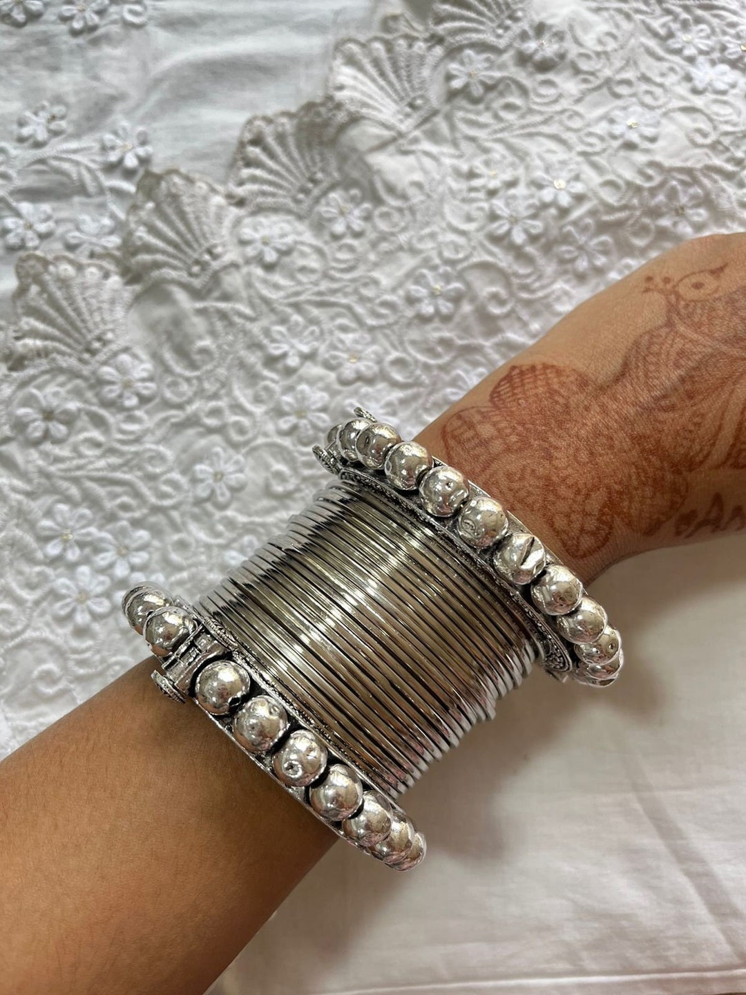 Handmade German Silver Oxidised Bangles With Ghungroo Oxidised Silver plated Indian Bangle Set Perfect Women s Gift Jewelry for Women Etsy