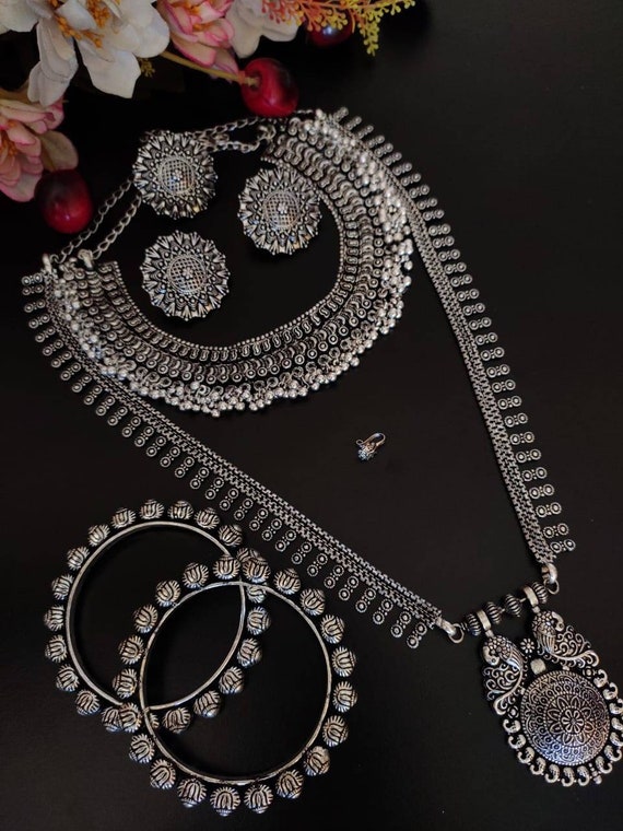 Long oxidised jewellery deals